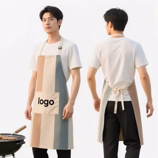 Custom Kitchen Apron Custom Logo Cooking Aprons Restaurant Chef Apron with Pockets