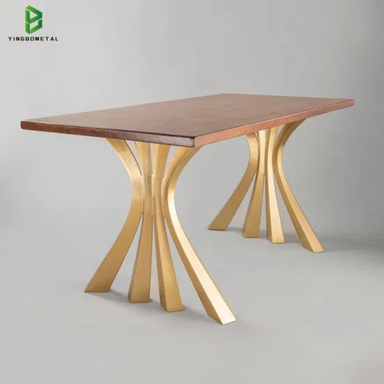 Base de mesa transversal resistente industrial para tampos de vidro e base de mesa de mármore
