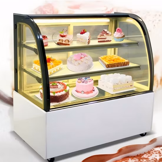 Padaria geladeira bolo geladeira porta de vidro bolo exibição refrigerador vitrine freezer refrigerador doce bolo vitrine